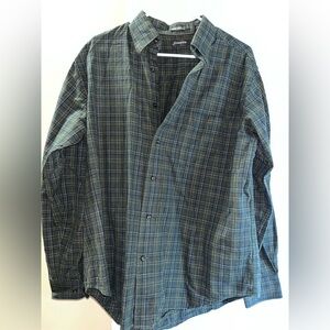 St John Bay Men's Green Plaid shirt